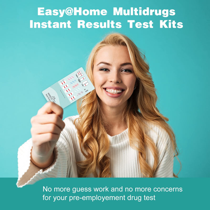 Easy@Home 5 Pack Multi Drug Screen Test, 4 Panel Urine Drug Test | Testing for Cocaine(COC), Marijuana(THC), Methamphetamine(MET), Morphie(MOR), Including THC Tests for Home Use, EDOAP-144 5 Tests