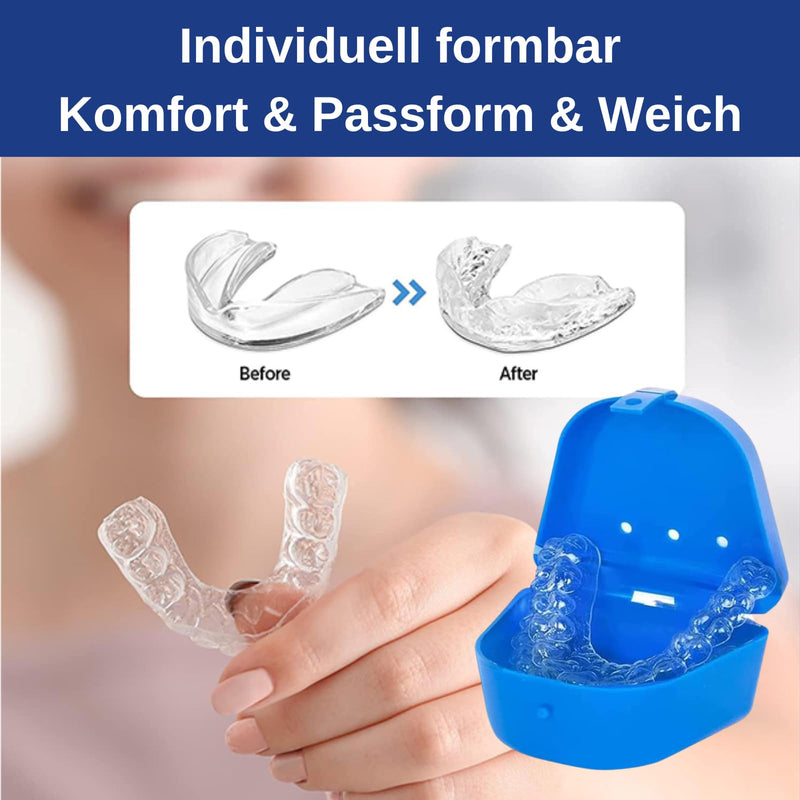 [Australia] - Grinding splint for night, dental splint, mouth guard, bite splint for night, pack of 4, reusable, used for reduced teeth grinding splint, effective snoring stopper, bite splint, teeth night white 