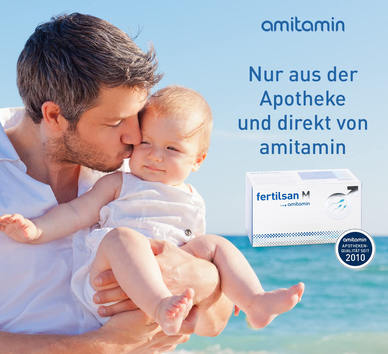 [Australia] - amitamin Fertilsan M - fertility + desire to have children - sperm production - 90 capsules - pharmacy quality - vegan - zinc, selenium, L-arginine, folic acid, L-carnitine and much more. - German manufacturing 