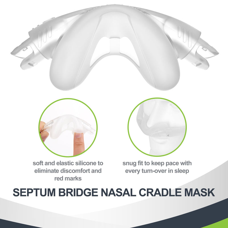 [Australia] - Replacement for N30i Small Nasal Cushion, Soft Curved Cradle Around The Nose, Latex-Free and No air-Leakage 