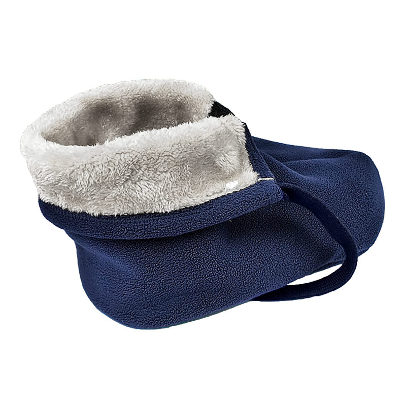 Winter Warm Cast Sock, Thick Fleece Foot Cast Cover - Below the Knee Toe Boot Cover, Protective and Washable Sleeve Wrap, Foot Warmer, Navy Blue S