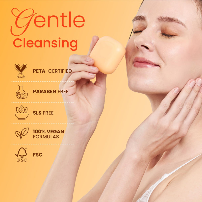Koji White Kojic Acid & Vitamin C Brightening Soap, Hydrating Face & Body For Radiant Glow Skin, Nourishing, Moisturizing, Cleansing Bar, Vegan, Paraben-Free, 2.82 oz (2 Bars)