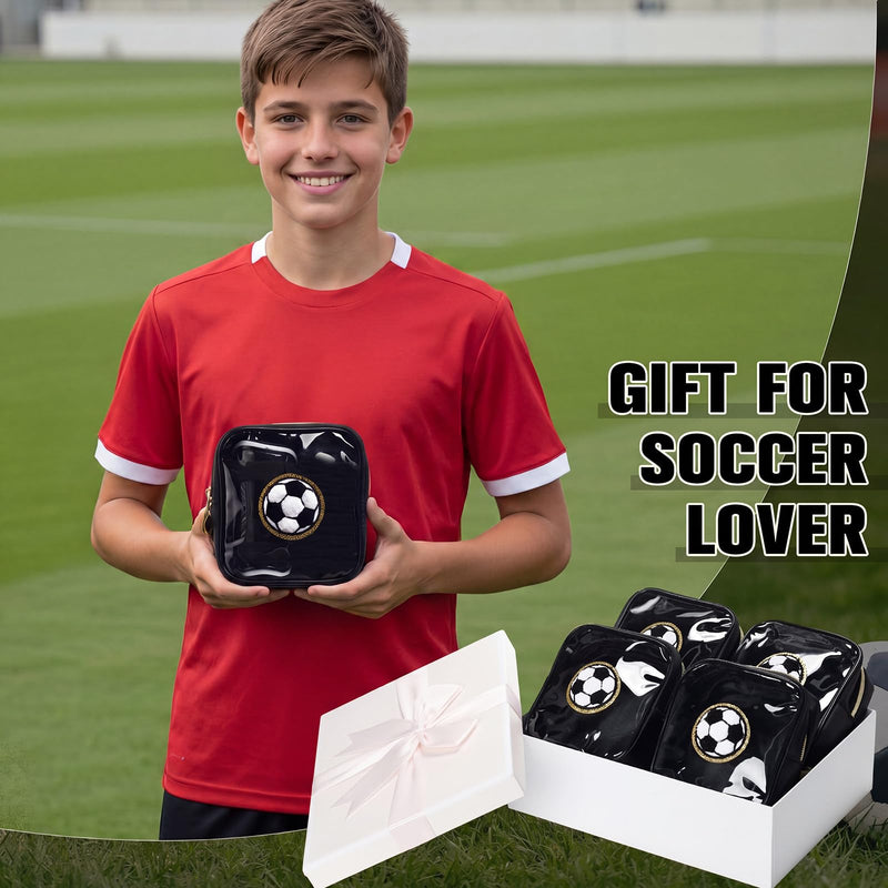 Kacctyen 12 Pcs Soccer Purse for Girl Soccer Accessories Small Makeup Bag