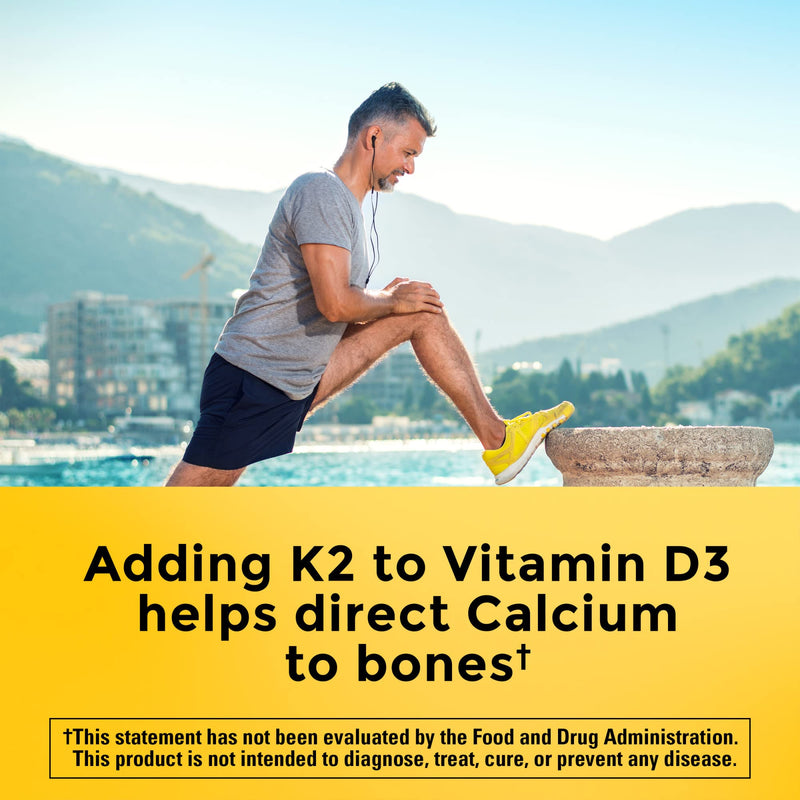 [Australia] - Nature Made Vitamin D3 K2 Gummies, Vitamin D 5000 IU Per Serving for Bone, Teeth, Muscle and Immune Support, 50 Gummy Vitamins, 25 Day Supply 