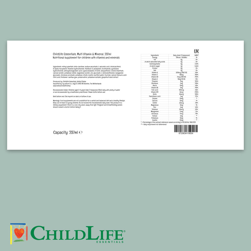 ChildLife Essentials, Multi Vitamin & Mineral, Multivitamin Drops for Kids, 237ml, Gluten Free, Soy Free, GMO Free
