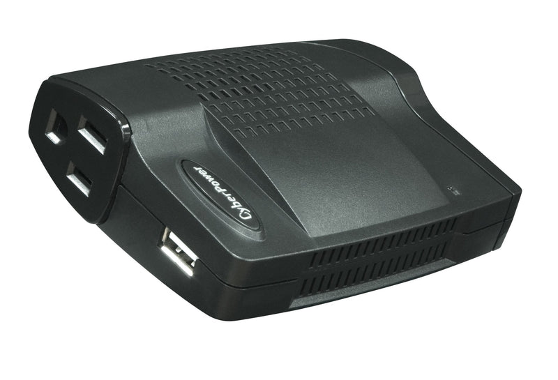 CyberPower CPS160SU-DC 160 Watt Slim-Line Mobile Power Inverter with USB Charging Port, AC Outlet and DC Out, Slim Line (Black) 160 Watt DC Standard Packaging