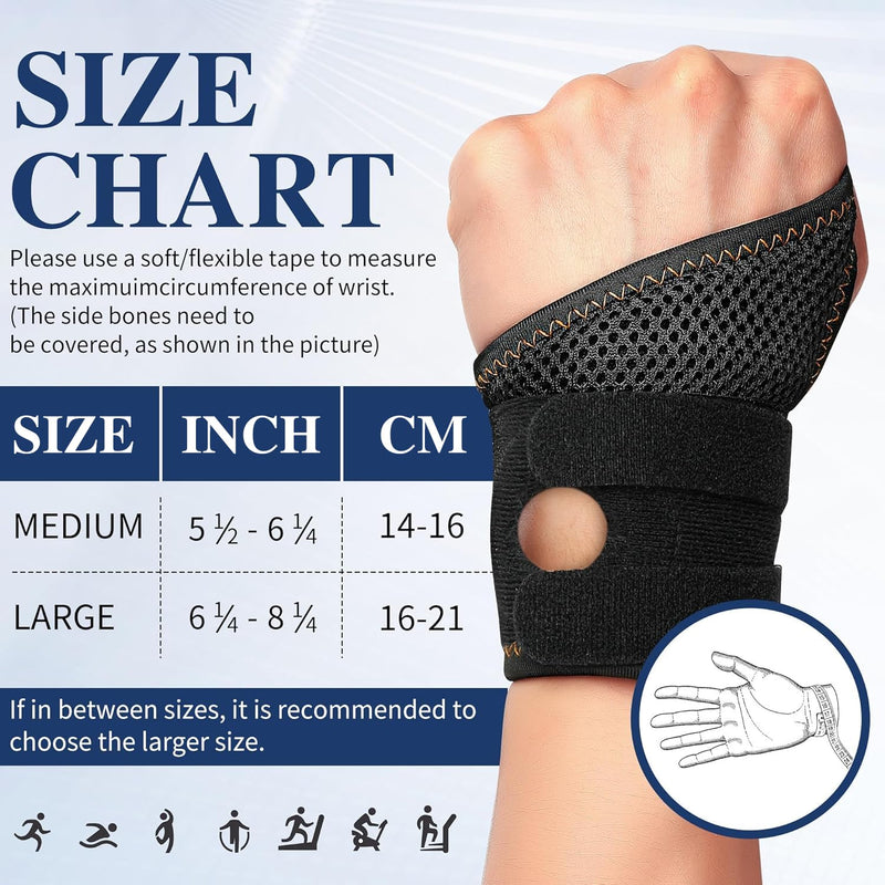 [Australia] - AKSO MEDICOS Wrist Brace for TFCC Tears, Adjustable Wrist Wraps with Ring Pad for Ulnar Sided Wrist Pain, DRUJ Instability, for Repetitive Wrist Use Injury, Right Hand, M Size Medium 