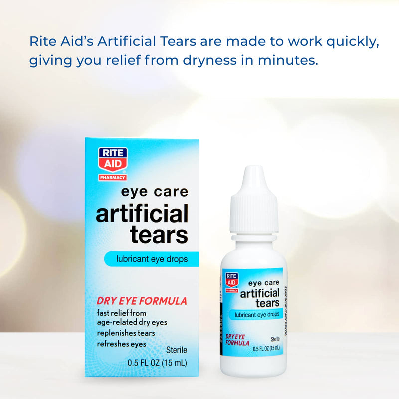 Rite Aid Pharmacy Artificial Tears, Sterile, 0.5 fl oz (15 ml)