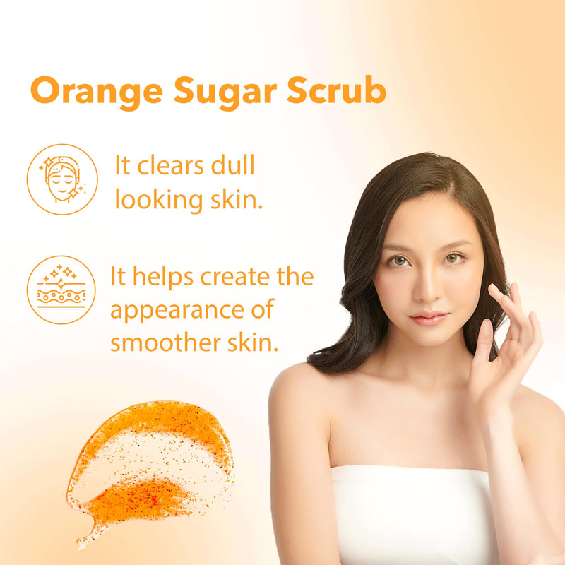 [Australia] - Sugar Scrub Exfoliating with Orange Blossom and Other Natural Ingredients for Body Scrub and Foot Scrub - Soft Scrub for Nourishing Essential Skin Care, 20 oz (592 mL), Made in USA 