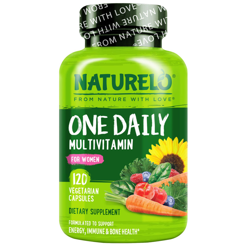 [Australia] - NATURELO One Daily Multivitamin for Women - Energy Support - Whole Food Supplement to Nourish Hair, Skin, Nails - Non-GMO - No Soy - Gluten Free - 120 Capsules - 4 Month Supply Unflavored 120 Count (Pack of 1) 