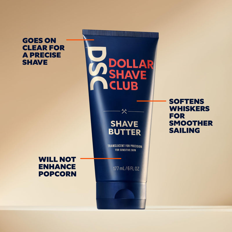 [Australia] - Dollar Shave Club Butter, For Sensitive Skin, A Translucent Shaving Cream & Gel Alternative, Designed Gentle Glide, Helps To Fight Razor Bumps and Ingrown Hairs (Pack of 2), Blue 