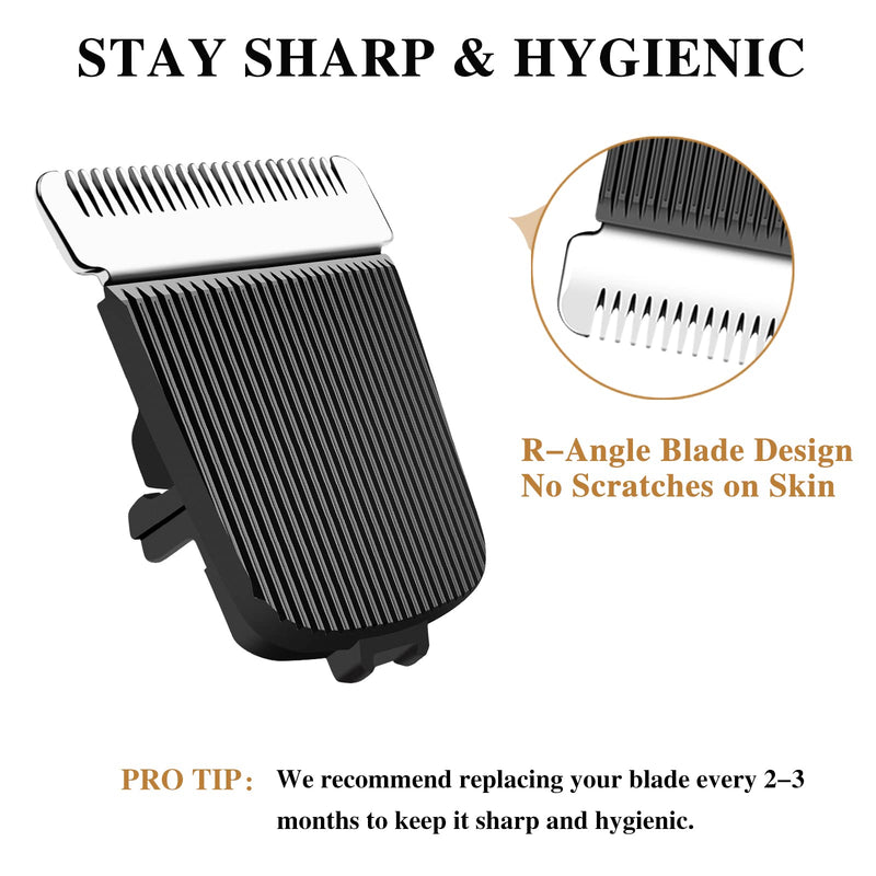 [Australia] - 2 Pack Replacement Blade for Manscaped The Lawn Mower Electric Groin Hair Trimmer Blade, Hygienic Snap-In Replacement Blades Compatible with Manscaped Lawn Mower 4.0 3.0 2.0 Replaceable Blade, Black 