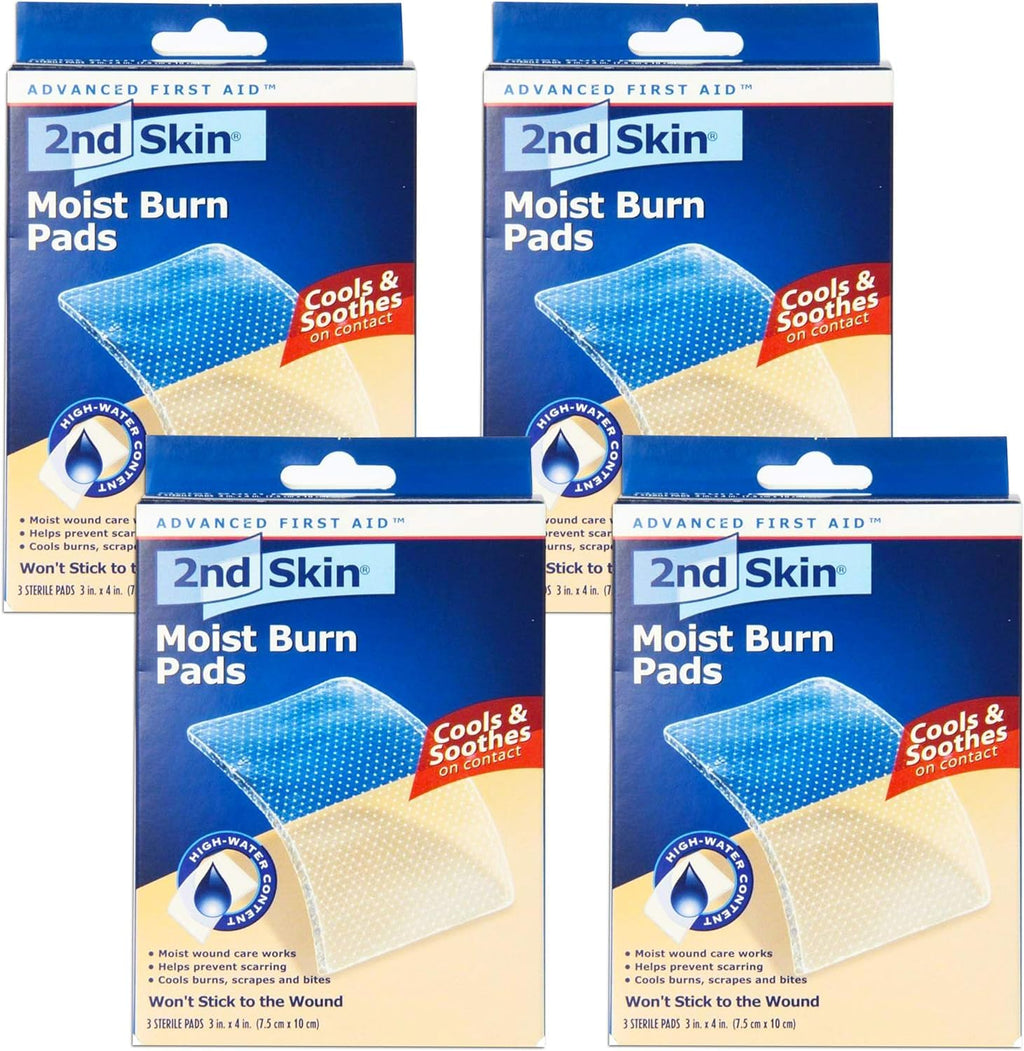 2nd Skin Moist Burn Pads 3 Inches X 4 Inches 3 Each (Pack of 4)