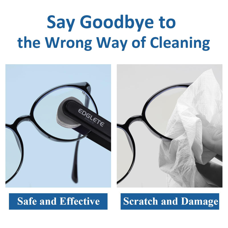 [Australia] - Glasses Cleaner Eyeglass Cleaning Kit- Eye Glass Cleaners Spray with Microfiber Lens Cleaner Cloth, Portable Glasses Cleaning Kit for Travel, 100% Safe Eyeglasses Cleaner Tool, No Streaks & Scratch Black 
