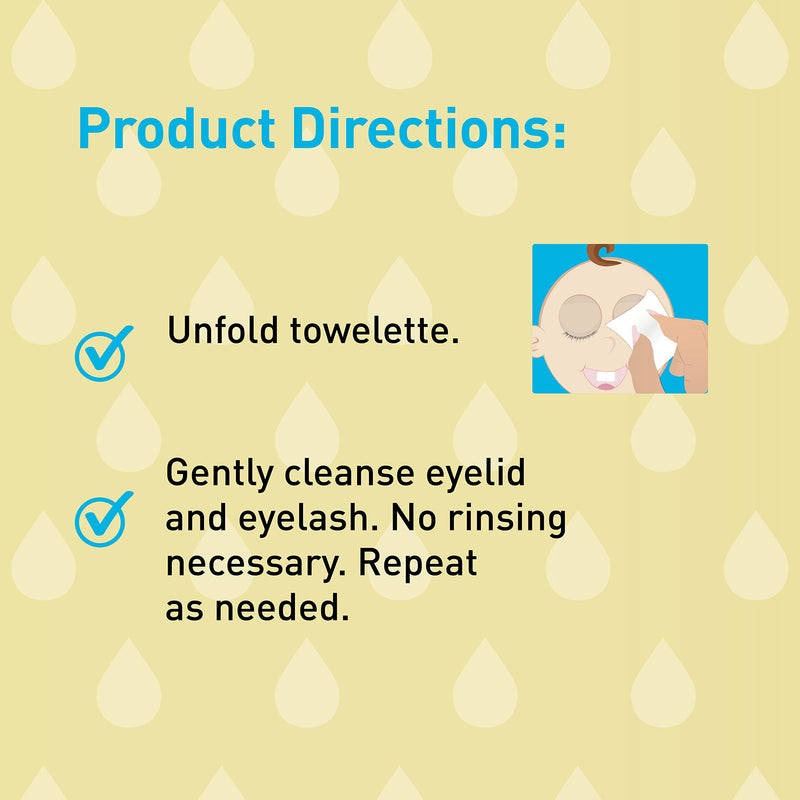 [Australia] - OCuSOFT Baby Eyelid and Eyelash Cleanser, Pre-Moistened Towelette, White/Blue 20 Count 