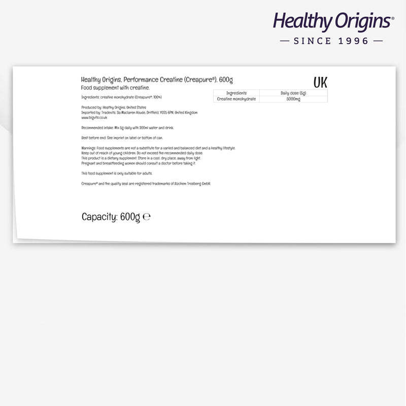 Healthy Origins, Performance Creatine (Creapure®), 600g