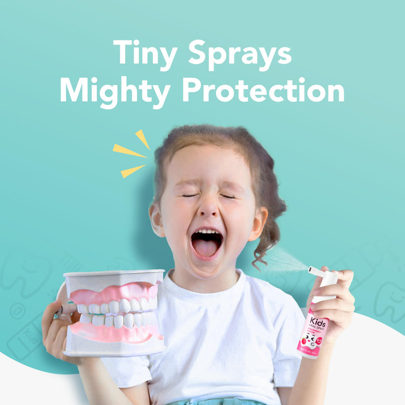 LAB52 Kids Oral Spray Gift Box, Toddler Toothpaste Helper for Daily Oral Care and Fresh Breath, Children Approved with Fluoride Free for Newborn to Preschoolers, Xylitol Grape Flavor (3 Packs) C. Gift Box - Grape