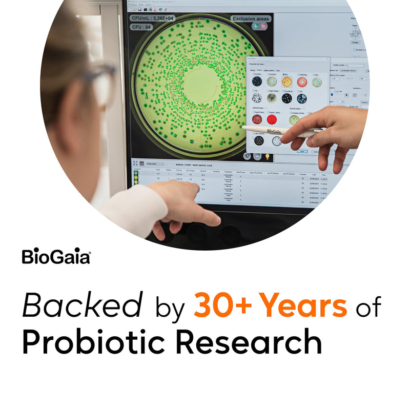 BioGaia Probiotic Chewable Tablets, Box Simple and Easy Way To Promote Digestive and Immune Health, 30 Count