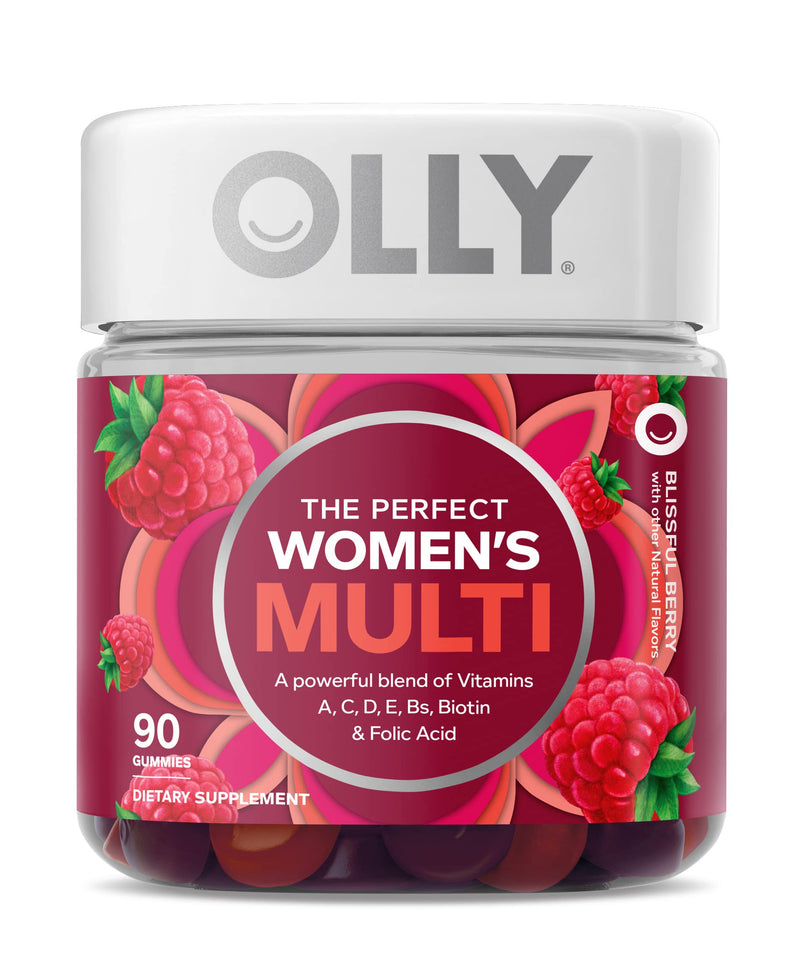 OLLY Undeniable Beauty Gummy for Hair, Skin, Nails (Grapefruit, 60 Count) Women's Multivitamin Gummy (Berry, 90 Count)