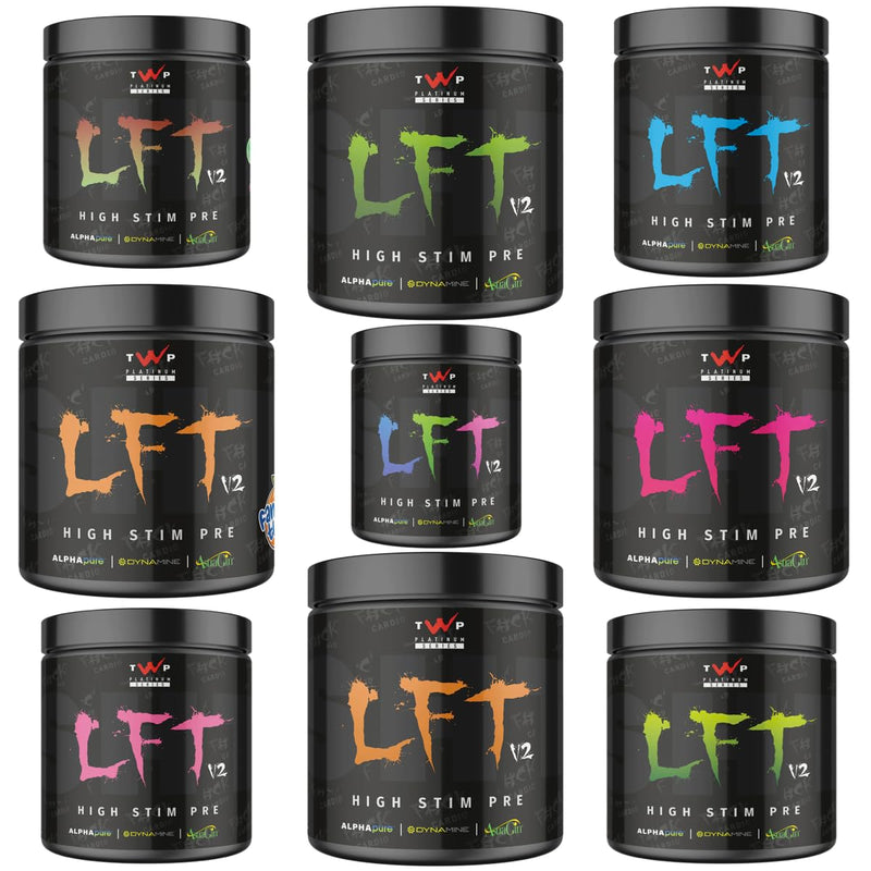 TWP Nutrition Platinum Series LFT V2, High Stim Strong Pre Workout, 390g and 30 Servings, 9 Great Flavours (Fantasy Twist) Fantasy Twist