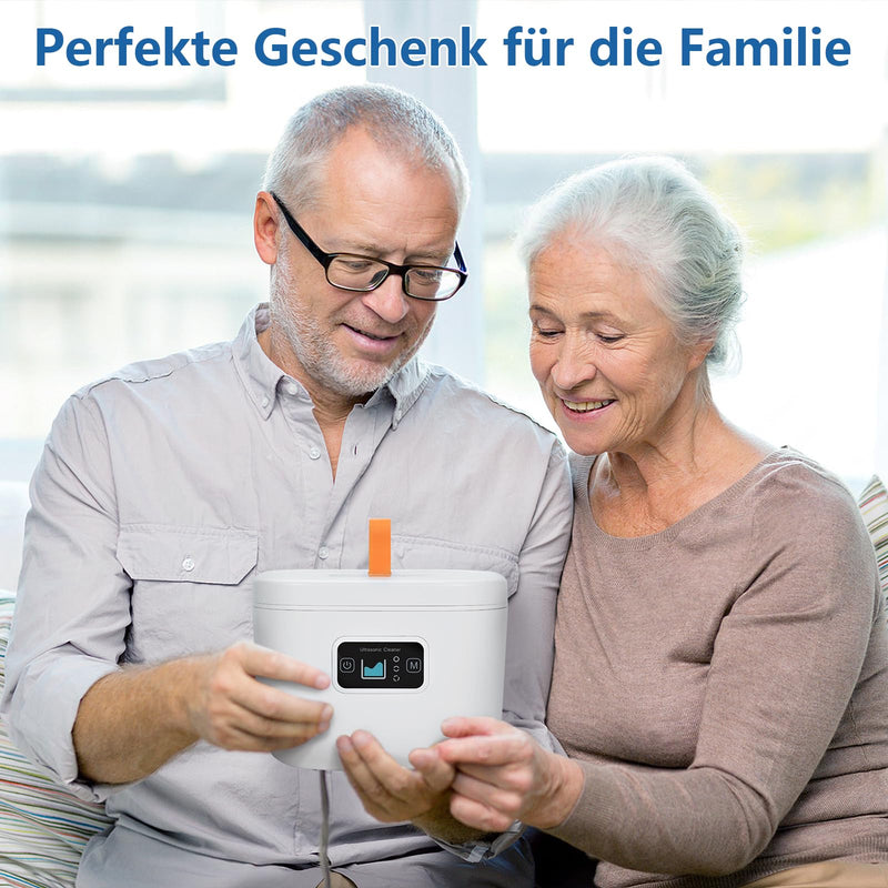 [Australia] - Livofloral UV Ultrasonic Cleaner for Dentures, UV Ultrasonic Cleaner 45kHz / 255ML / 3 Time Function Portable Ultrasonic Device for Dentures Jewelry Toothbrush Head Aligner Retainer, White White 255 ml 