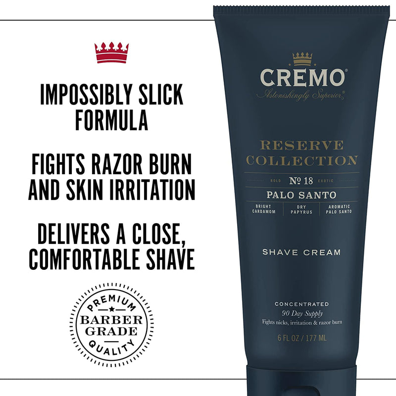 [Australia] - CREMO - Reserve Collection Palo Santo Shaving Foam For Men | Combats irritation | 177ml 
