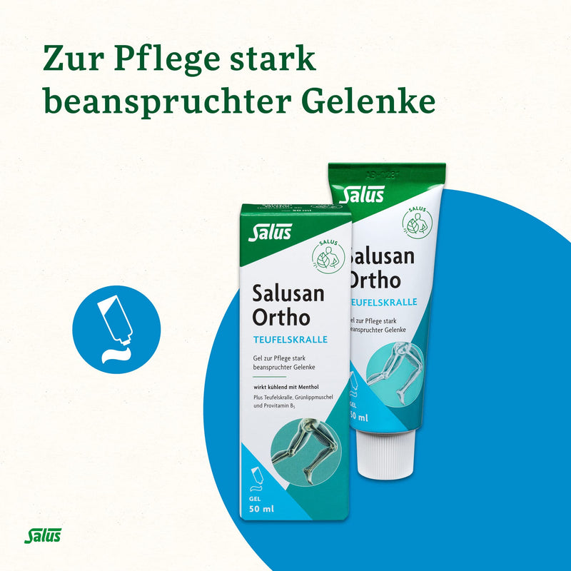 [Australia] - Salus - Salusan Ortho devil's claw gel - 1x 50 ml - for the care of heavily stressed joints - Salus original recipe with green-lipped mussel, devil's claw, provitamin B5 and menthol - cooling 