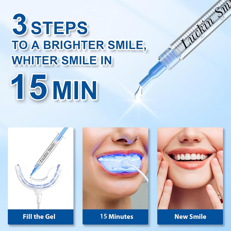 [Australia] - LUCKIN SMILE 10pcs Teeth Whitening Gel Refill with 35% Carbamide Peroxide Suitable for Sensitive Teeth Whitening, Teeth Whiteners Used in Conjunction with Teeth Whitening Kits Blue 