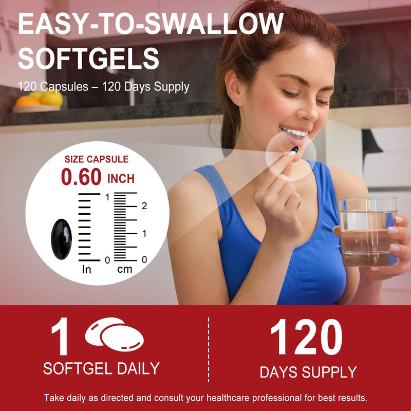 [Australia] - Astaxanthin Supplements 12mg - 120 Softgels | Premium Natural Antioxidant from Microalgae | Eye, Skin, Brain, Joint, Heart & Immune Health Support | Non-GMO, Gluten-Free 