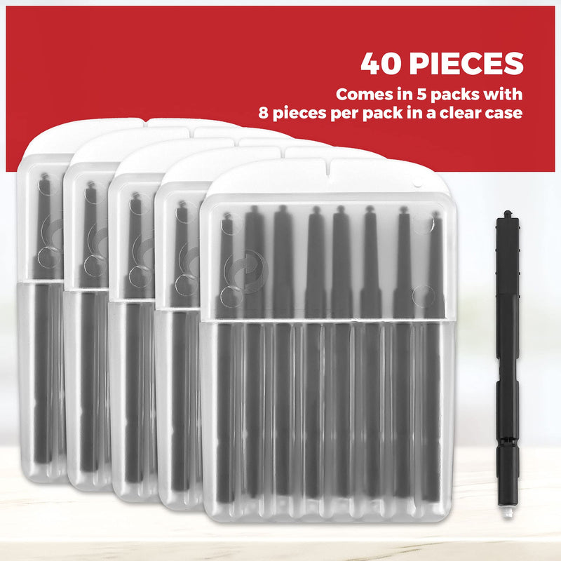 MEDca Hearing Aid Ear Wax Guard Filters - 5 Pack/40 Pieces Replacement Wax Filters Prevent Cerumen Dust and Grease Build Up Compatible w/Phonak, Resound, Widex, Unitron and Jungle Care Hearing Aids