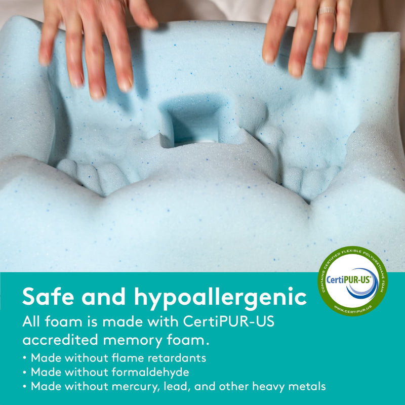 [Australia] - BLISSBURY Mini Ear Pillow | Ear Piercing Pillow for Side Sleeping | Travel Friendly CNH Pillow with Ear Hole | Soothing Hole for Ear Pain | Piercing Health & Ear Recovery for Side Sleepers | Donut Ear Gray 