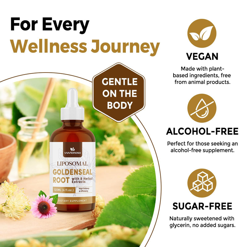 [Australia] - Goldenseal Root Extract 3000mg for Immune and Respiratory Wellness - Fast Absorbing | Sugar-Free | Vegan | 4 Fl Oz 4 Fl Oz (Pack of 1) 
