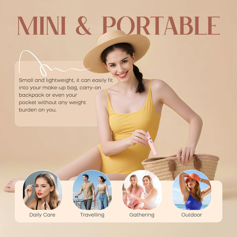 [Australia] - Epilator for Women, 2-in-1 Facial Hair Removal Epilator, Painless Designed Hair Remover with Built-in LED Light for Precision, Smooth Glide Hair Remover for Women Face Lips Chin Peach Fuzz Pink 