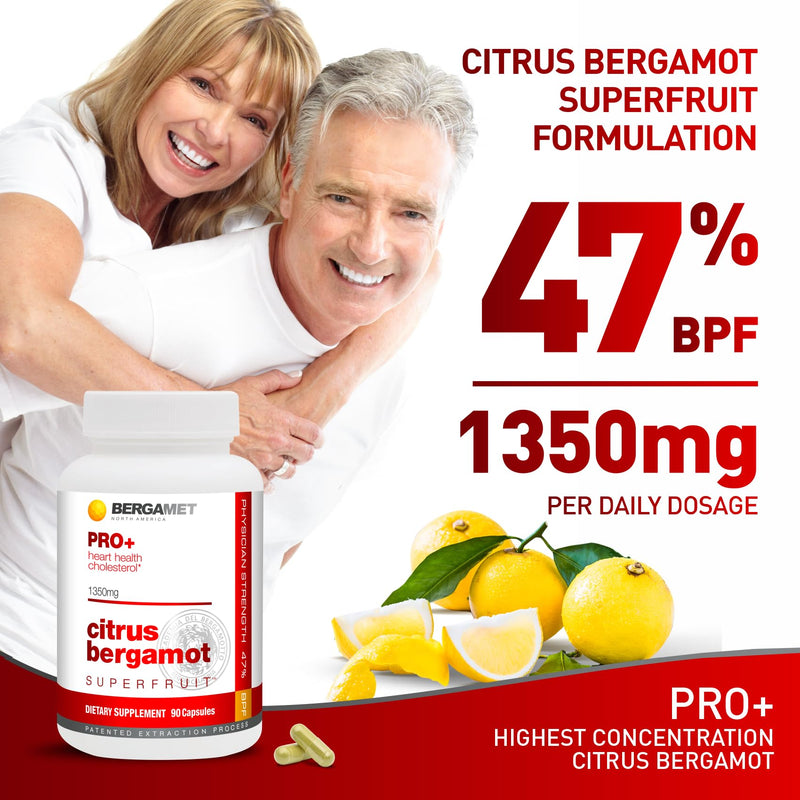 [Australia] - Citrus Bergamot SuperFruit PRO+ with 200mg Olive Leaf Extract - 47% BPF - 80% Polyphenols - 1350mg per Serving - Worlds Strongest - Backed by Clinical Studies - Made in The USA - 90 Caps 90 Count (Pack of 1) 