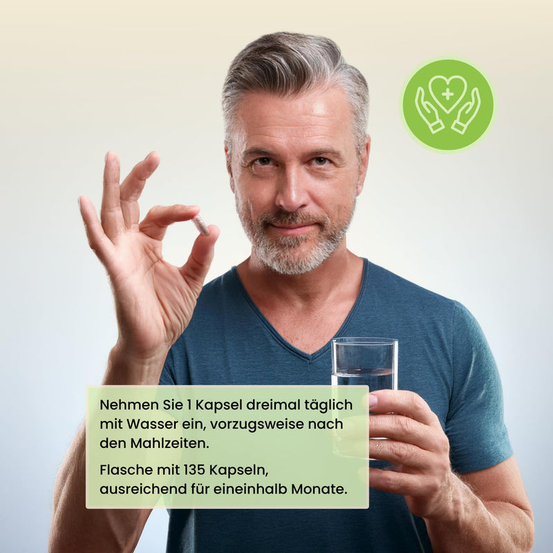 [Australia] - High-dose cholesterol-lowering capsules with plant sterols 998 mg, red rice yeast 2.9 mg monacolin K, Co-Q10 + astaxanthin. 135 vegan capsules without additives – Protecardio 