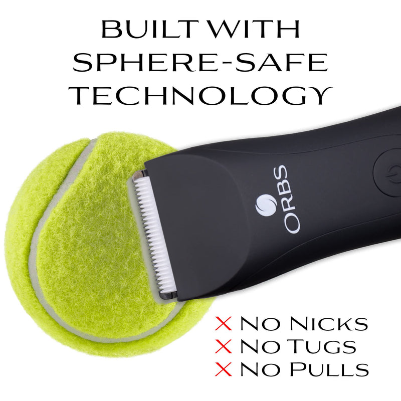 [Australia] - Orbs™ Electric Trimmer for Men, Premium Ball Trimmer/Shaver for Men, Waterproof Groin and Body Shaver Groomer, Replaceable Ceramic Blade Heads,100 Min Battery Life 