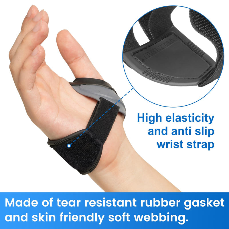 [Australia] - Velpeau CMC Thumb Brace for Arthritis Pain and Support, with High Elasticity and Anti Slip Wrist Strap, Comfortable Thumb Splint Stabilizer for Osteoarthritis for Women and Men (Grey, Right Hand, M) Medium Grey-Right Hand 