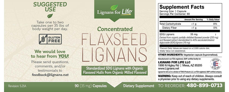 [Australia] - Flaxseed Lignans for Dogs & People - Immune Support, 35mg - 90 capsules, Flax seed Capsules, Nutritional Flaxseed Supplements, Flax w/High Fiber - Flaxseed Vitamins - 2 Pack 35mg, 180 count 