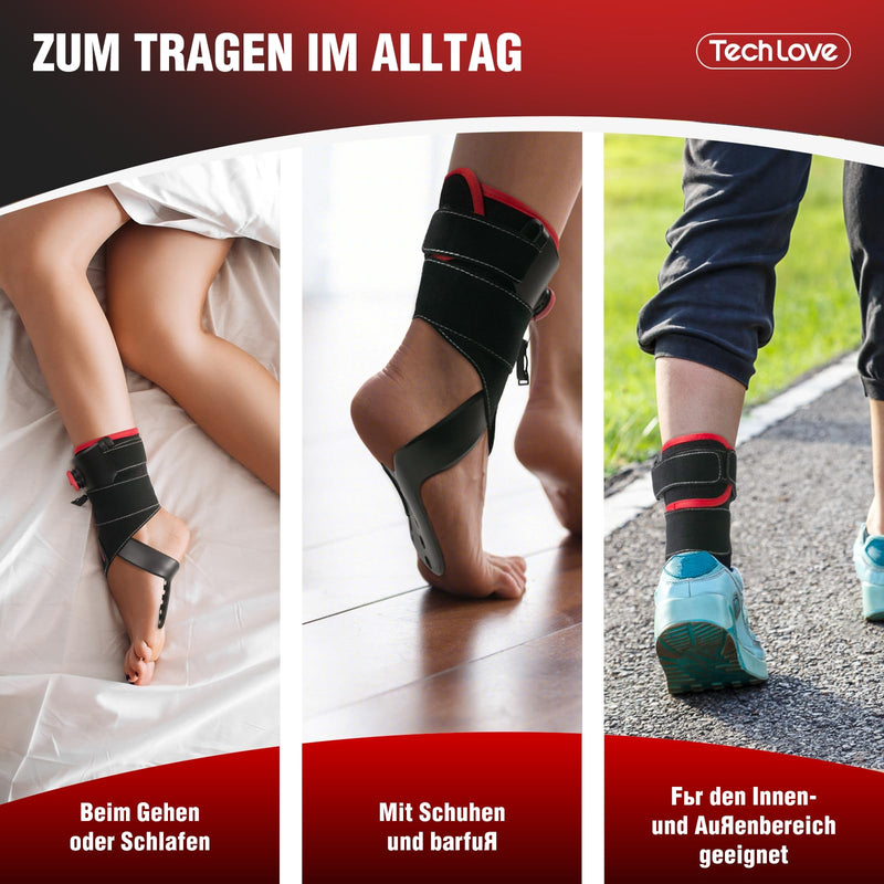 [Australia] - Tech Love AFO Foot Lifter Orthosis - Patented Foot Lifter to Support Walking with Shoes, Cramp and Ankle Sprain Prevention, Unisex | Left foot 