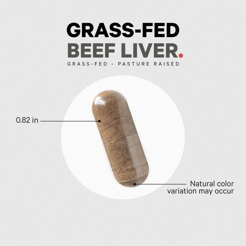 [Australia] - Codeage Grass Fed Beef Liver Supplement Superfood, Freeze Dried, Non-Defatted, Desiccated Glandulars Bovine Pills, Pasture Raised Beef Vitamins, Non-GMO Liver Meat, 180 Capsules 