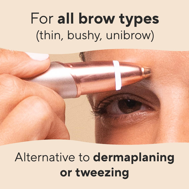 [Australia] - Finishing Touch Flawless Brows Eyebrow Hair Remover for Women, Electric Eyebrow Razor for Women with LED Light for Instant and Painless Hair Removal 