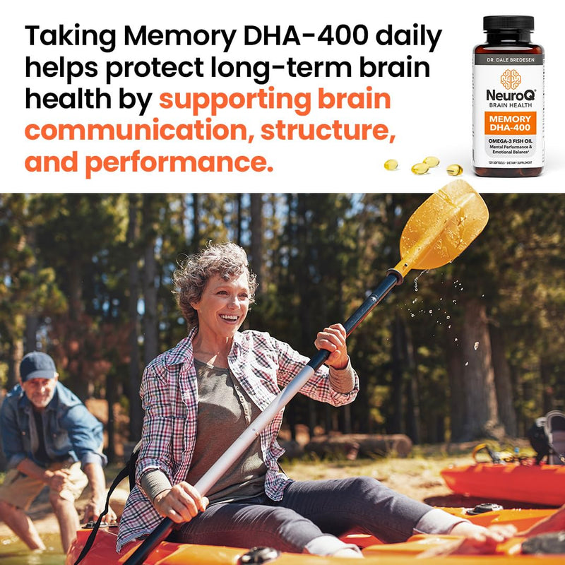 [Australia] - NeuroQ Memory DHA-400 - Omega-3 Fish Oil Supplement - Mental Performance & Balance - Supports Neuro Brain Health - Protects Against Memory Loss & Improves Focus - 120 Softgels 