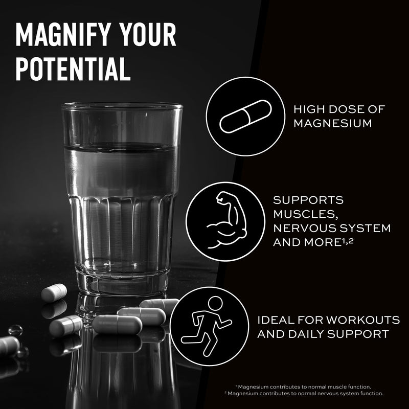 ESN Magnesium Caps, 120 Capsules, 194 mg Magnesium per Daily Serving – magnesiumbisglycinate Capsules, high bioavailability – Made in Germany
