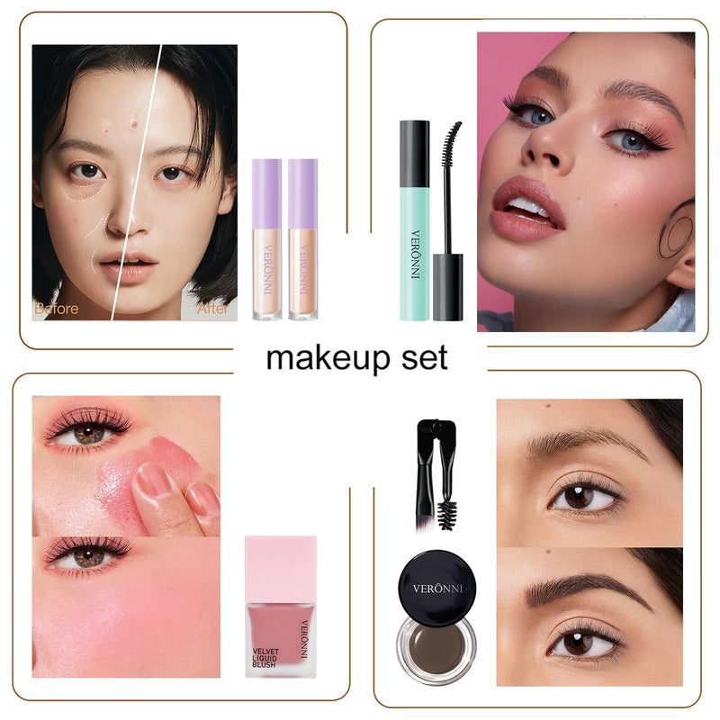[Australia] - VERONNI Makeup Set,All In One Makeup Kit for Women Full Kit,Multipurpose Women's Makeup Sets,Beginners and Professionals Alike,Easy to Carry (Kit 011 (22pcs)) 