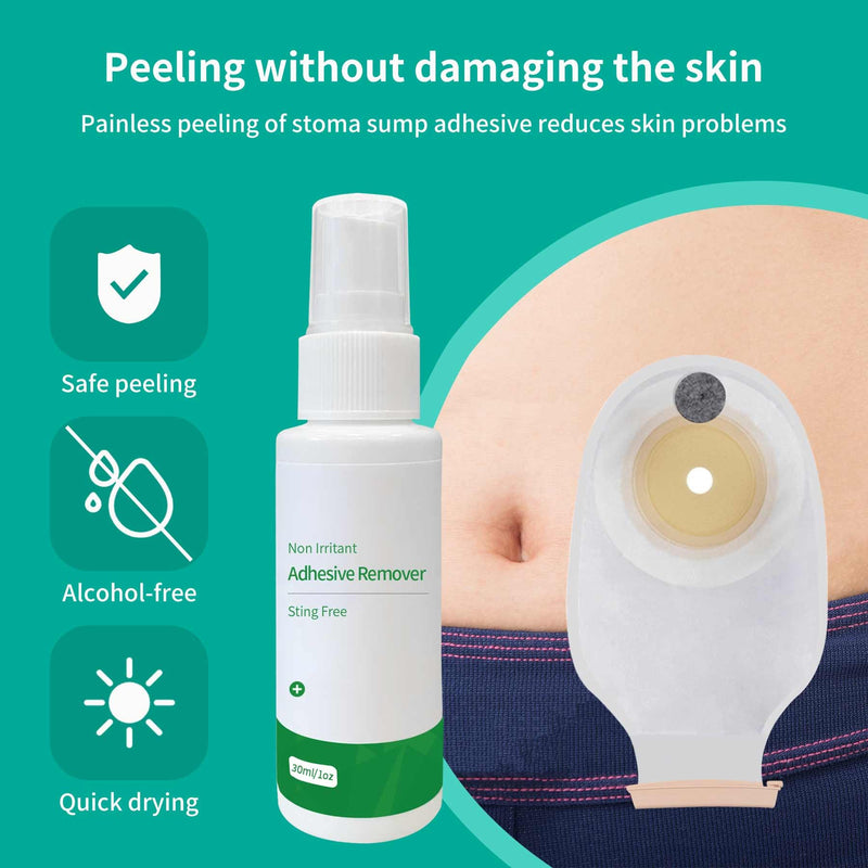 [Australia] - Adhesive Remover Spray, No-Sting Medical Adhesive Spray, Ideal for Ostomy Patients, Sensitive Skin and Bandage Removal, Low Residue, Quick Dry, Non-Sticky Formula 1 Pcs 
