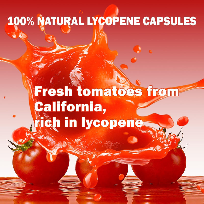 [Australia] - Lycopene Supplements for Men 50mg, Natural Tomato Antioxidant Supplement, 90 Veggie Capsules-Cardiovascular Health, Immune Support & Skin Health, 3 Month Supply 