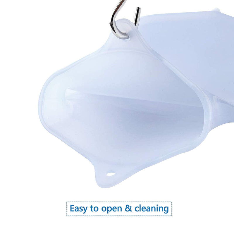 [Australia] - Non-Toxic Silicone Enema Bag Kit BPA and Phthalates Free Anal Douche for Colon Cleansing with Hose, 3 Nozzle (2 Quart Transparent) White 