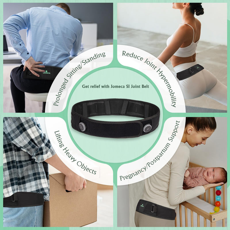 Knob Adjustable Sacroiliac SI Joint Hip Belt Brace for Women and Men - Compression Pelvic Belt Support for Lower Back, Hip, Sciatica, Pelvic Pain (Medium) Medium