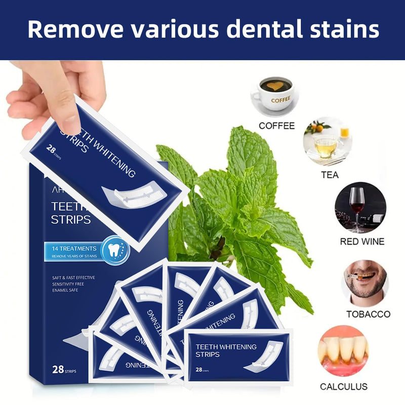 [Australia] - Teeth Whitening Strip, Whitening Strips, 28 Strips for Sensitive Teeth, Professional and Natural Teeth Whitening Kit,14 treatments 