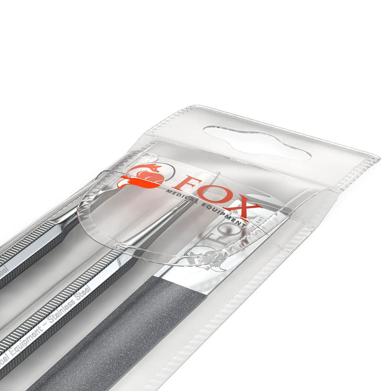 Fox Medical Equipment Ingrown Toenail Treatment Kit – Diamond File & Professional Toenail Lifter Tool – Surgical Stainless Steel Set for Pain-Free Relief, Precision Pedicure & Safe Nail Care